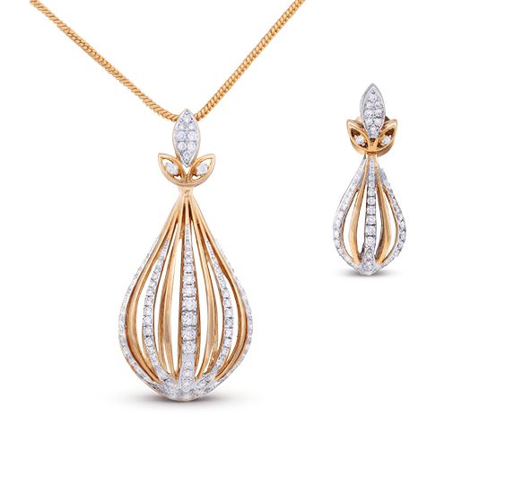 Pristine Pendant & Earring Genesis Diamonds